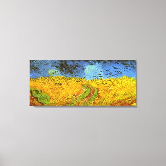 Vincent van Gogh Tarweveld met kraaien Canvas Afdruk (Voorkant)