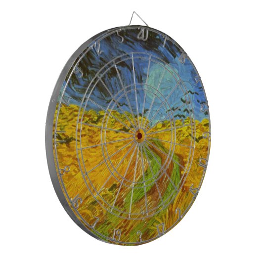 Vincent van Gogh Tarweveld met kraaien Dartbord (Voorkant Links)