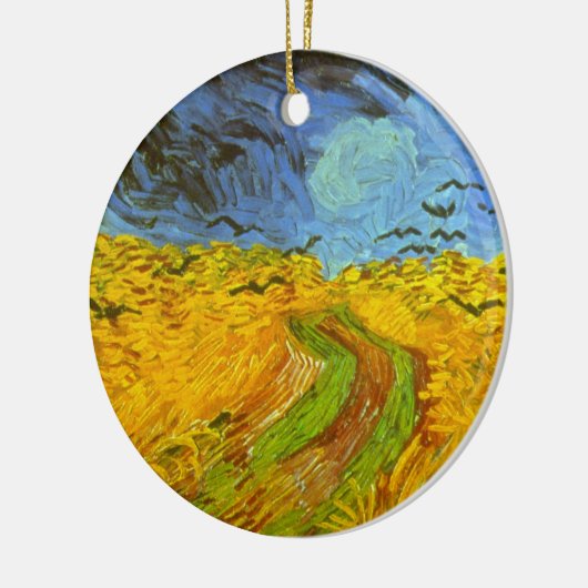 Vincent van Gogh Tarweveld met kraaien Keramisch Ornament (Links)
