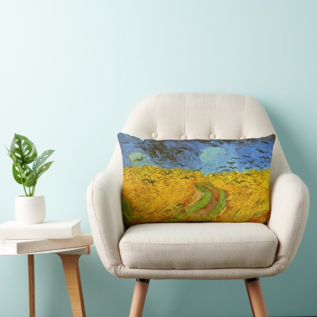 Vincent van Gogh Tarweveld met kraaien Kussen (Stoel)
