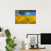 Vincent van Gogh Tarweveld met kraaien Poster (Thuiskantoor)