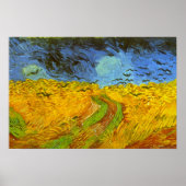 Vincent van Gogh Tarweveld met kraaien Poster (Voorkant)