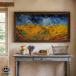 Vincent van Gogh Tarweveld met kraaien Poster