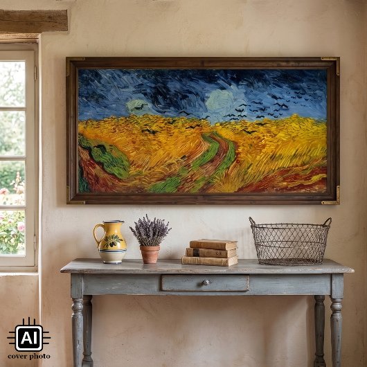 Vincent van Gogh Tarweveld met kraaien Poster