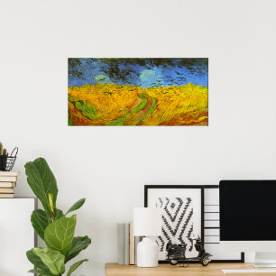 Vincent van Gogh Tarweveld met kraaien Poster