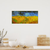 Vincent van Gogh Tarweveld met kraaien Poster (Keuken)