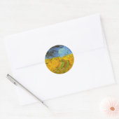 Vincent van Gogh Tarweveld met kraaien Ronde Sticker (Envelop)