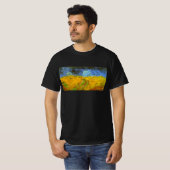 Vincent van Gogh Tarweveld met kraaien T-shirt (Voorkant volledig)