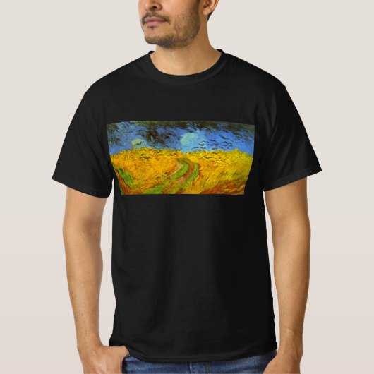Vincent van Gogh Tarweveld met kraaien T-shirt (Voorkant)