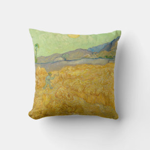 Vincent van Gogh - Tarweveld met maaier Kussen