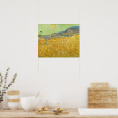 Vincent van Gogh - Tarweveld met maaier Poster (Keuken)