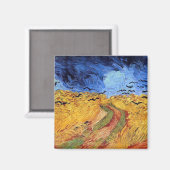 Vincent Van Gogh - Tarweveld met zwarte koeien Magneet (Voorkant / Achterkant)