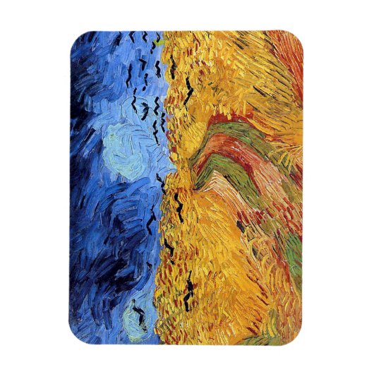 Vincent Van Gogh - Tarweveld met zwarte koeien Magneet (Verticaal)