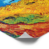 Vincent Van Gogh - Tarweveld met zwarte koeien Poster (Hoek)