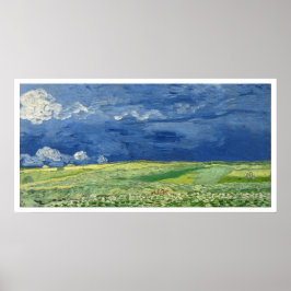 Vincent Van Gogh Tarweveld onder onweerswolken Poster