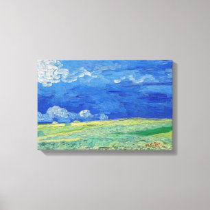Vincent van Gogh - Tarwevelden onder Onweerswolken Canvas Afdruk