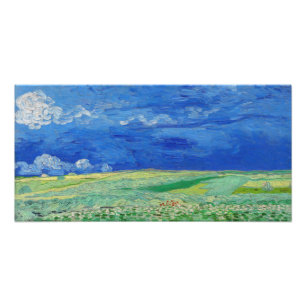 Vincent van Gogh - Tarwevelden onder Onweerswolken Foto Afdruk