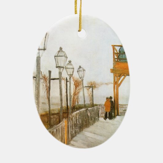 Vincent van Gogh - Terras en observatieplatform Keramisch Ornament (Achterkant)