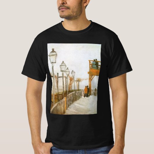 Vincent van Gogh - Terras en uitzichtplatform T-shirt (Voorkant)
