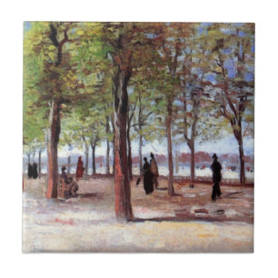 Vincent Van Gogh - Terras in de Jardin du Luxembou Tegeltje