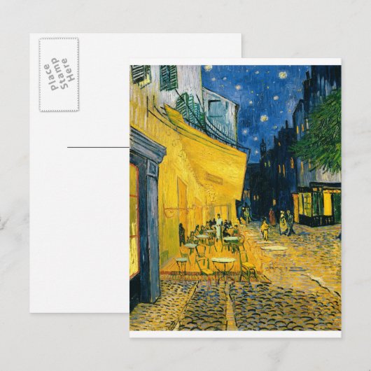 Vincent van Gogh | Terras van de Koffie, Place du Briefkaart (Voorkant / Achterkant)
