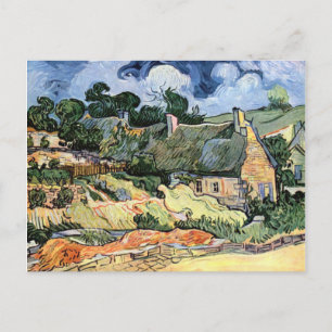 Vincent van Gogh - Thatched Cottages in Cordeville Briefkaart