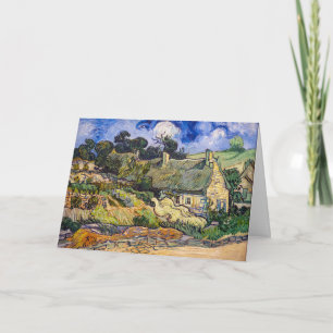 Vincent Van Gogh - Thatched Cottages in Cordeville Kaart