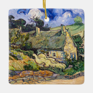 Vincent Van Gogh - Thatched Cottages in Cordeville Keramisch Ornament