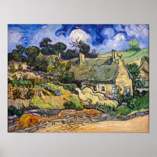 Vincent Van Gogh - Thatched Cottages in Cordeville Poster