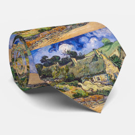 Vincent Van Gogh - Thatched Cottages in Cordeville Stropdas