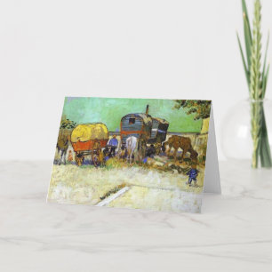 vincent van gogh- the caravans - gypskamp near a kaart