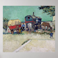 Vincent van Gogh | The Caravans, Gypsy Encampment