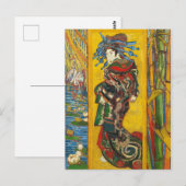 Vincent Van Gogh The Courtesan after Eisen Briefkaart (Voorkant / Achterkant)