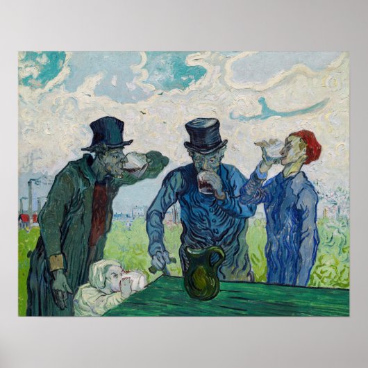 Vincent van Gogh - The Drinkers, after Daumier Poster (Voorkant)