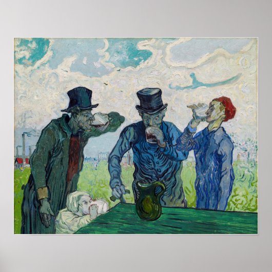 Vincent van Gogh - The Drinkers, after Daumier Poster (Voorkant)