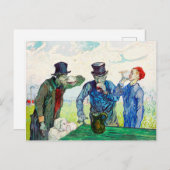 Vincent Van Gogh The Drinkers Fine Art Briefkaart (Voorkant / Achterkant)