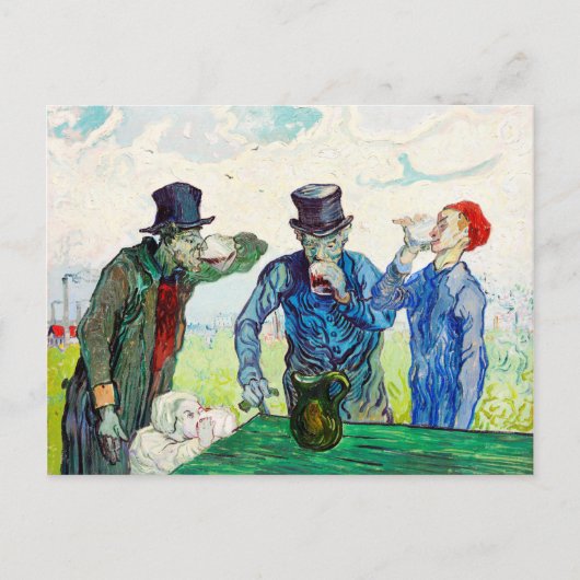 Vincent Van Gogh The Drinkers Fine Art Briefkaart (Voorkant)