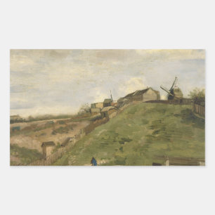 Vincent van Gogh - The Hill of Montmartre Rechthoekige Sticker