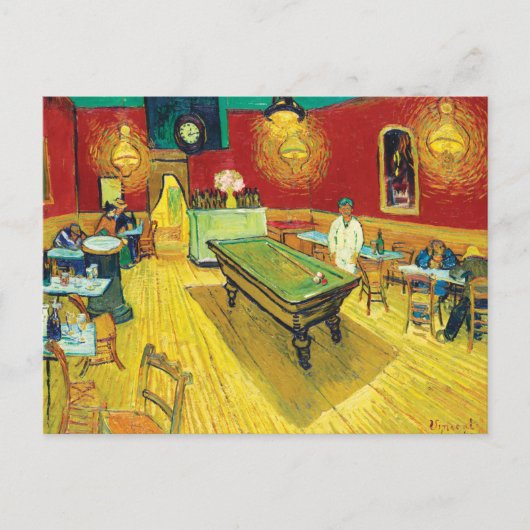 Vincent Van Gogh The Night Cafe (Le café de nuit) Briefkaart (Voorkant)