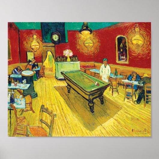 Vincent Van Gogh The Night Cafe (Le café de nuit) Poster (Voorkant)