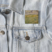 Vincent van Gogh | The Plain at Auvers, 1890 Vierkante Button 5,1 Cm (In situ)