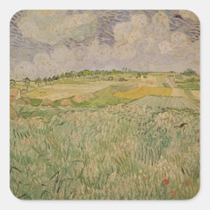 Vincent van Gogh The Plain at Auvers, 1890 Vierkante Sticker