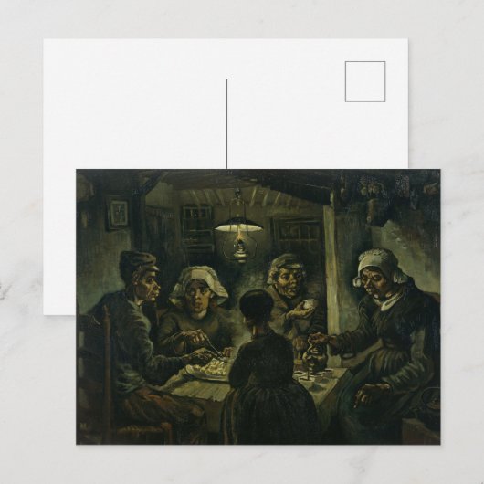  Vincent van Gogh The Potato Eaters Briefkaart (Voorkant / Achterkant)