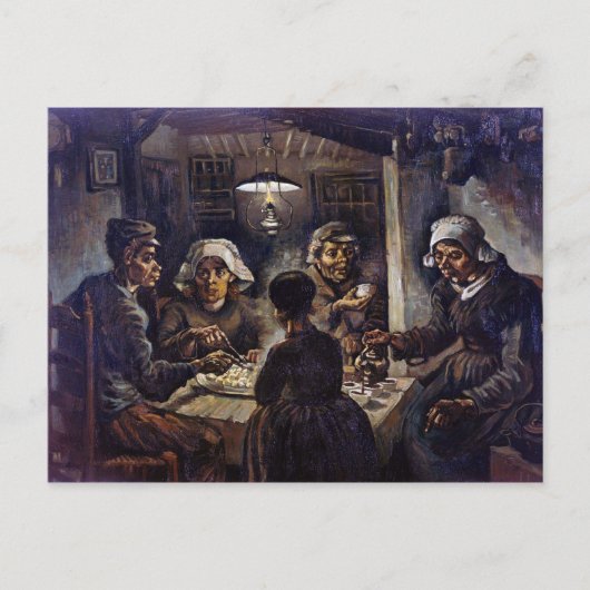 Vincent Van Gogh The Potato Eaters Fine Art Briefkaart (Voorkant)