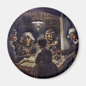Vincent Van Gogh The Potato Eaters Fine Art Magneet (Voorkant)