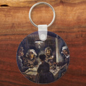 Vincent Van Gogh The Potato Eaters Fine Art Sleutelhanger (Voorkant)