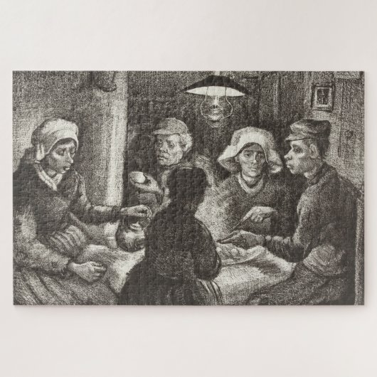 Vincent Van Gogh The Potato Eaters lithograaf Legpuzzel (Horizontaal)