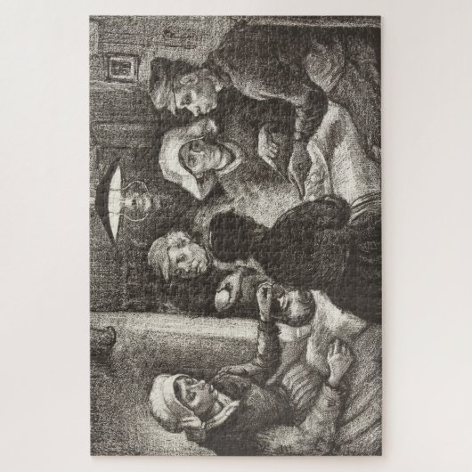 Vincent Van Gogh The Potato Eaters lithograaf Legpuzzel (Verticaal)