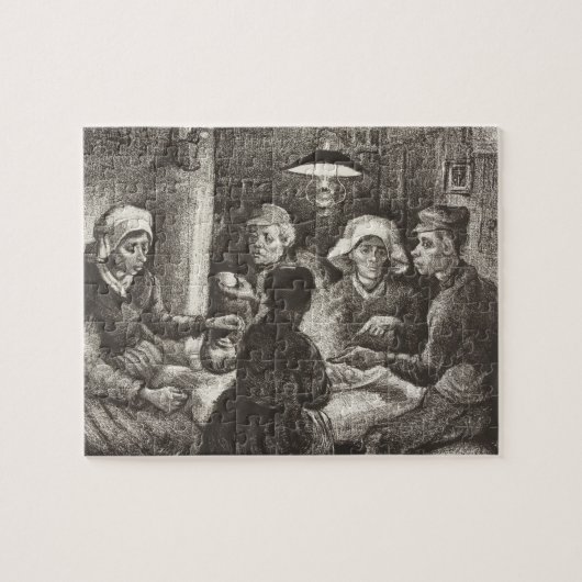 Vincent Van Gogh The Potato Eaters lithograaf Legpuzzel (Horizontaal)