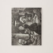 Vincent Van Gogh The Potato Eaters lithograaf Legpuzzel (Verticaal)
